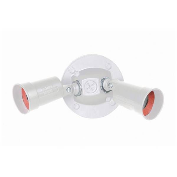 2 Lamp 60 watt 120 volt White LED Security Light