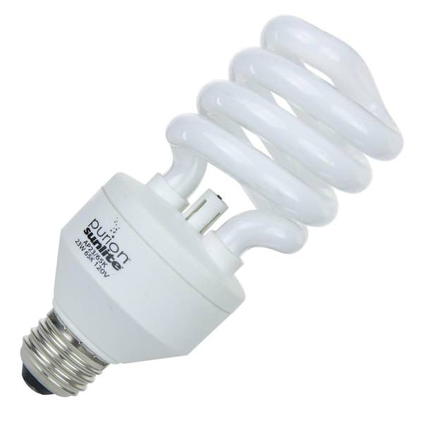 23 watt 120 volt Medium Screw Base 6500K Daylight CFL