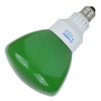 Sunlite 25 watt 120 volt Medium Screw (E26) R40 Green CFL