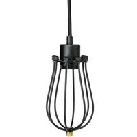 Sunlite 1 Light (Medium Screw Base) Black Cage Pendant Light Fixture