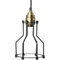 Sunlite 1 Light (Medium Screw Base) Black / Oil Rubbed Bronze Open Cage Pendant Light Fixture