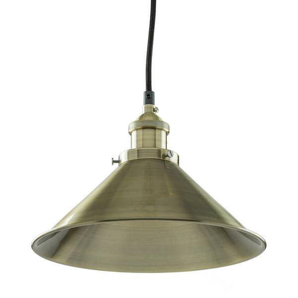 1 Light (Medium Screw Base) 10" Canopy Antique Bronze Pendant Light Fixture
