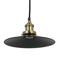 Sunlite 1 Light (Medium Screw Base) 10" Shallow Canopy Black / Oil Rubbed Bronze Pendant Light Fixture