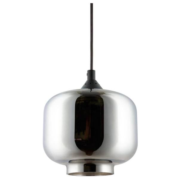 1 Lamp 60 watt 120 volt Brushed Nickel Tinted Glass Pendant Fixture