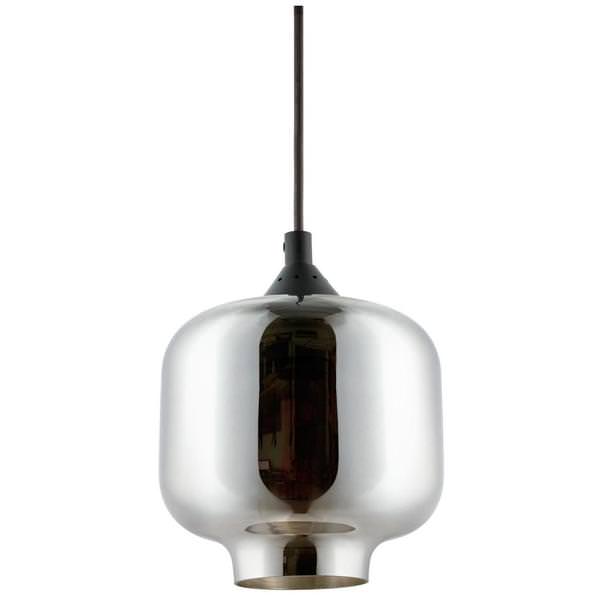 1 Lamp 60 watt 120 volt Brushed Nickel Tinted Glass Pendant Fixture