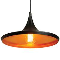 Sunlite 1 Lamp 60 watt 120 volt Matte Black Pendant Fixture