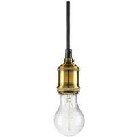 Sunlite 1 Light (Medium Screw Base) Antique Brass Socket Mini Pendant Light Fixture