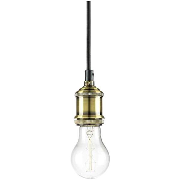 1 Light (Medium Screw Base) Antique Bronze Socket Mini Pendant Light Fixture