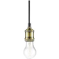 Sunlite 1 Light (Medium Screw Base) Antique Bronze Socket Mini Pendant Light Fixture