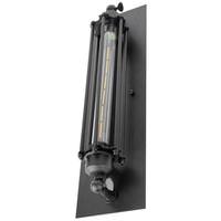 Sunlite 1 Light (Medium Screw Base) Matte Black Plate Sconce Light Fixture