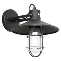Sunlite 1 Light (Medium Screw Base) Matte Black Canopy Cage Sconce Light Fixture