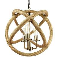 Sunlite 3 Light (Medium Screw Base) Antique Bronze Viking Style Pendant Light Fixture