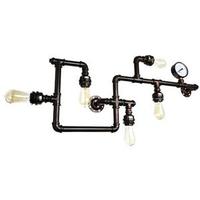 Sunlite 5 Light (Medium Screw Base) Copper Bronze Piping System Wall Sconce Light Fixture