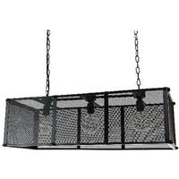 Sunlite 3 Light (Medium Screw Base) Matte Black Net Cage Pendant Light Fixture