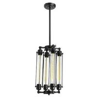 Sunlite 4 Light (Medium Screw Base) Matte Black 4 Tube Pendant Light Fixture