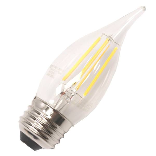 4 watt 120 volt F11 Medium Screw Base 2400K Warm White Clear Dimmable LED