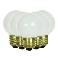 Sunlite 25 watt 120 volt G16 Medium Screw Base 2600K Warm White incandescent Light Bulb (12 Pack)