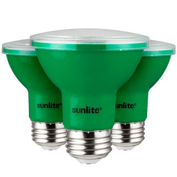 3 watt 120 volt PAR20 Medium Screw Base Green Colored Non-Dimmable LED (3 Pack)