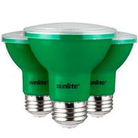 Sunlite 3 watt 120 volt PAR20 Medium Screw Base Green Colored Non-Dimmable LED (3 Pack)