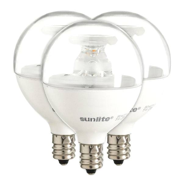 7 watt 120 volt G16.5 Candelabra Screw Base 2700K Warm White Dimmable LED (3 Pack)