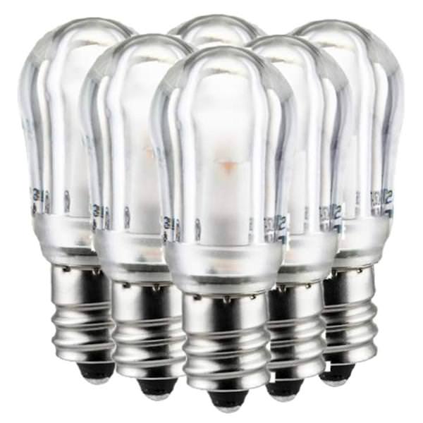 1 watt 120 volt S6 Candelabra Screw Base 2700K Non-Dimmable LED Light Bulb (6 Pack)