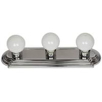 Sunlite 3 Light 60 watt 120 volt Chrome LED Wall Sconce