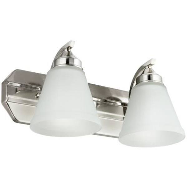 2 Light 100 watt 120 volt Brushed Nickel LED Wall Sconce