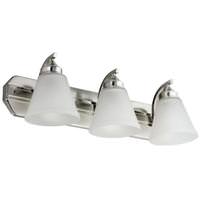 Sunlite 3 Light 100 watt 120 volt Brushed Nickel LED Wall Sconce