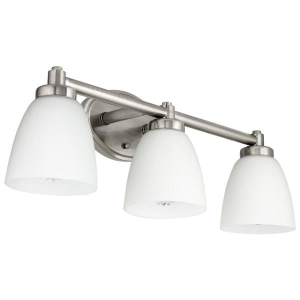 3 Light 100 watt 120 volt Brushed Nickel LED Wall Sconce