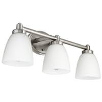 Sunlite 3 Light 100 watt 120 volt Brushed Nickel LED Wall Sconce