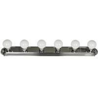 Sunlite 6 Light 60 watt 120 volt Chrome LED Wall Sconce
