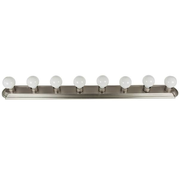 8 Light 60 watt 120 volt Brushed Nickel LED Wall Sconce