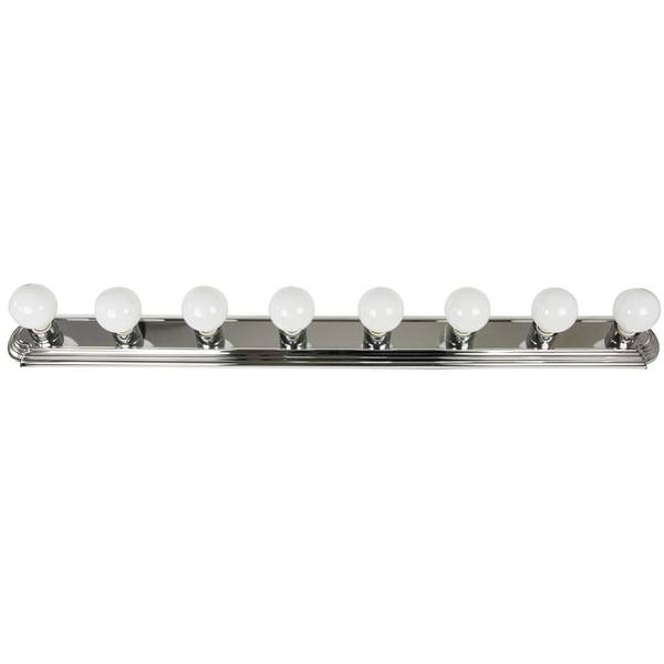 8 Light 60 watt 120 volt Chrome LED Wall Sconce