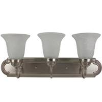 Sunlite 3 Light 60 watt 120 volt Brushed Nickel LED Wall Sconce