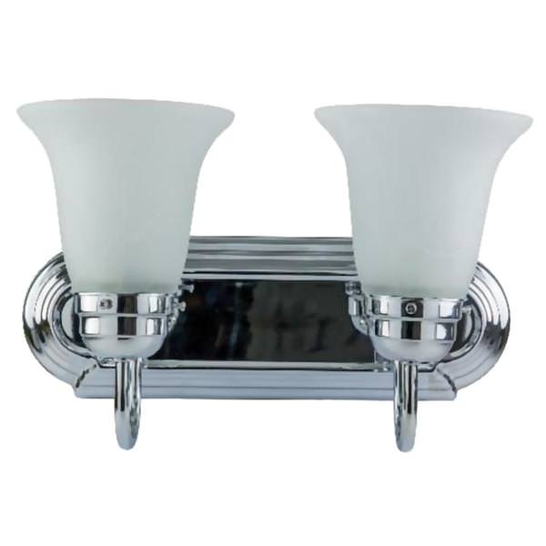 2 Light 60 watt 120 volt Chrome LED Wall Sconce