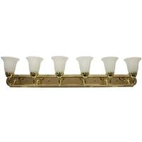 Sunlite 6 Light 60 watt 120 volt Polished Brass LED Wall Sconce