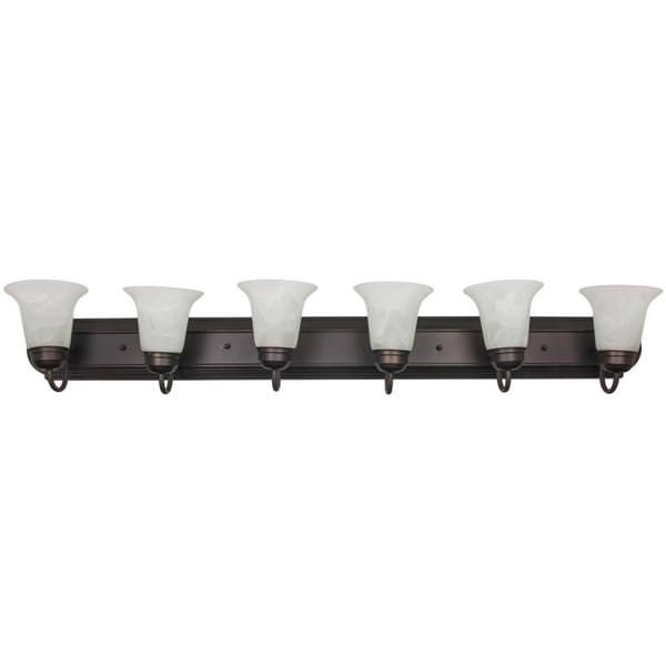6 Light 60 watt 120 volt Dusted Brown LED Wall Sconce