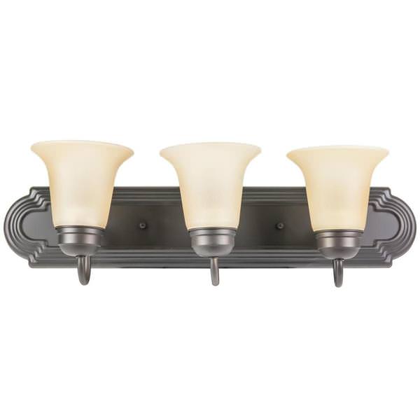 3 Light 60 watt 120 volt Dusted Brown LED Wall Sconce
