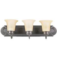 Sunlite 3 Light 60 watt 120 volt Dusted Brown LED Wall Sconce