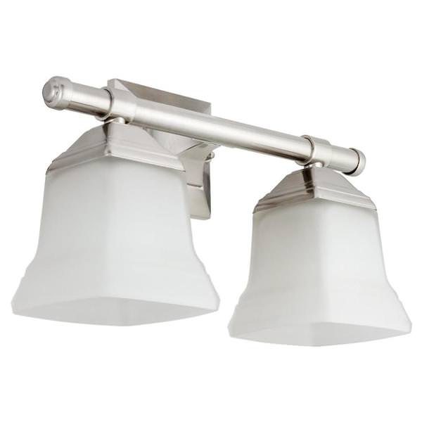 2 Light 100 watt 120 volt Brushed Nickel LED Wall Sconce
