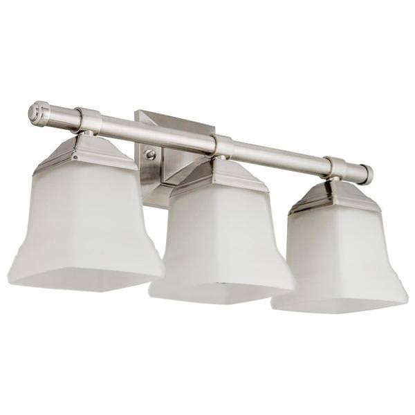 3 Light 100 watt 120 volt Brushed Nickel LED Wall Sconce