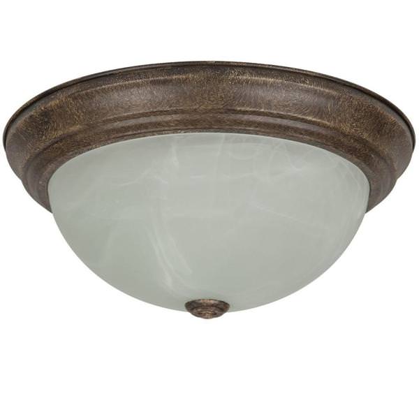 2 Lamp 60 watt 120 volt Distressed Brown Light Fixture