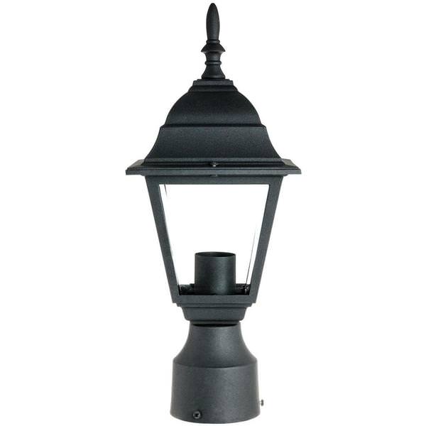 1 Lamp 60 watt 120 volt Black Post Top Fixture