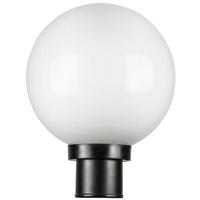 Sunlite 1 Lamp 100 watt 120 volt Medium Screw Black White Globe Post Top Fixture