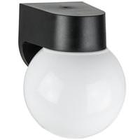 Sunlite 1 Lamp 13 watt 120 volt Black Glass Globe Fixture