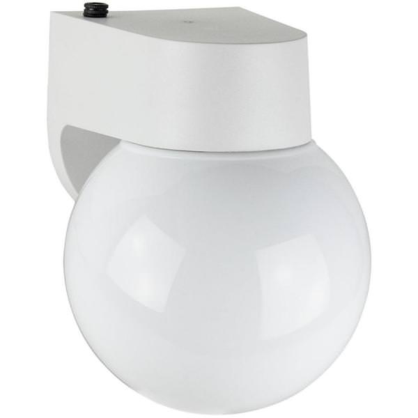 1 Lamp 13 watt 120 volt White Glass Globe Fixture