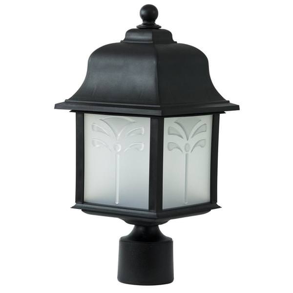 1 Lamp 18 watt 120 volt Black LED Post Top Fixture