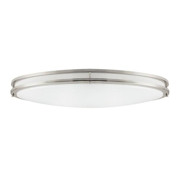 35 watt 100/277 volt CCT Selectable Brushed Nickel Indoor Oval LED Flush Mount Fixture