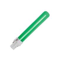 View 9 watt 120 volt T4 2-Pin Base Green CFL