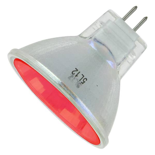 20 watt 12 volt MR11 Bi-Pin (GU4) Base Red Reflector Spot Light